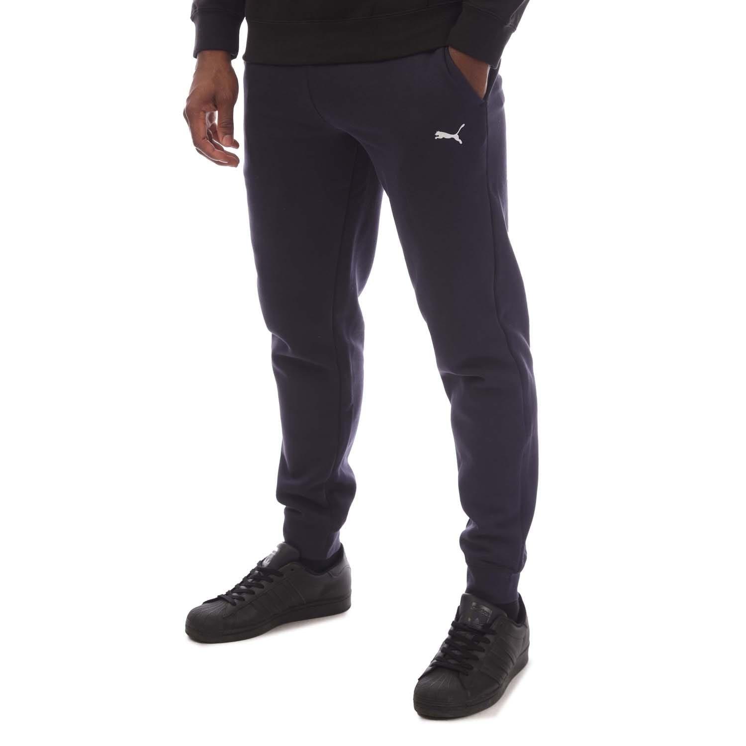 Navy - Puma - Small Logo Cuffed Joggers - 1