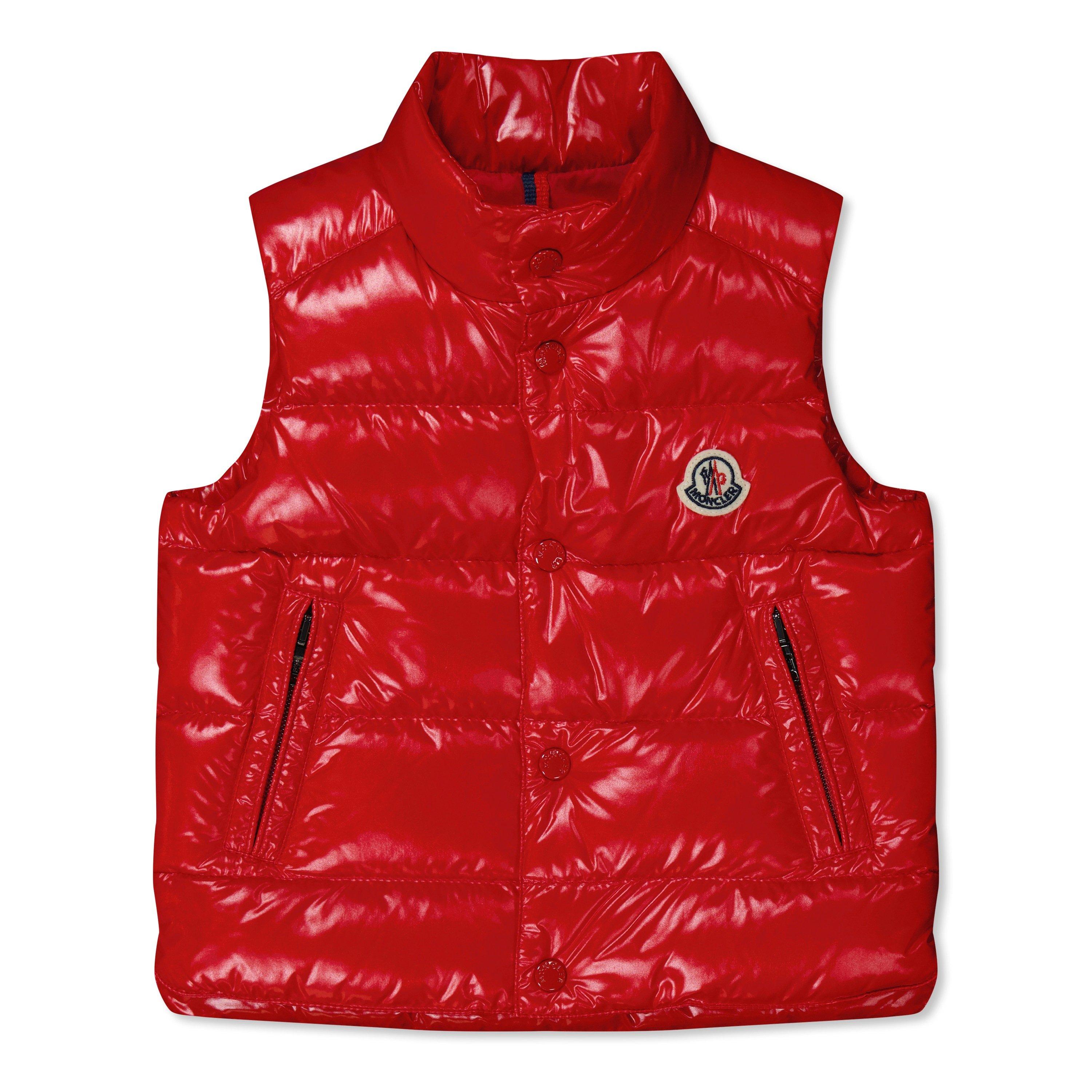 Red 455 - Moncler - Unisex Kids' Bernard Funnel Neck Down Sleeveless Gilet - 1