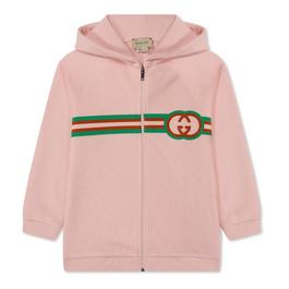 Gucci Cotton Zip Jacket With Embroidery Infant Girls