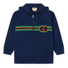 Gucci Cotton Zip Jacket With Embroidery Infant Girls