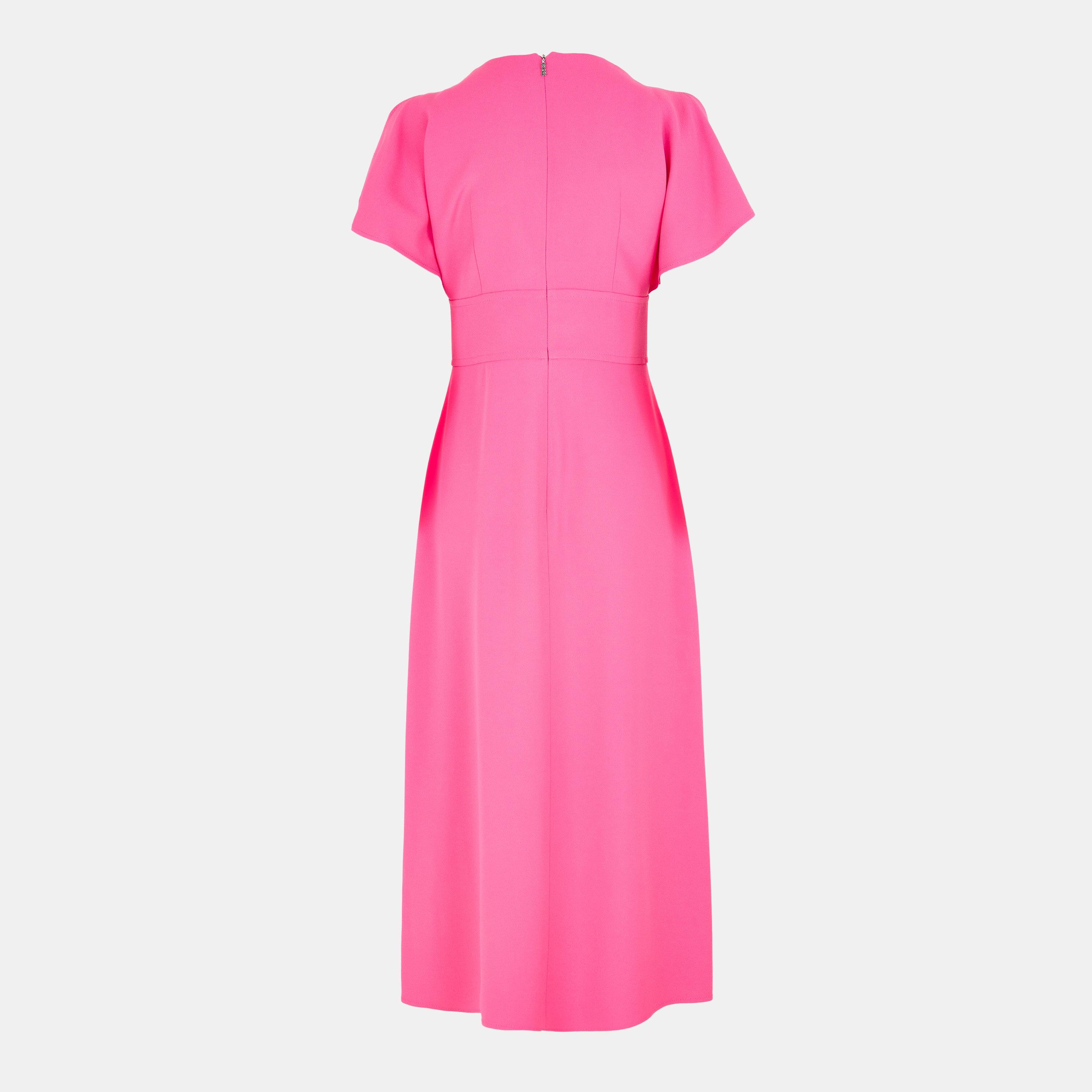Medium Pink - Boss - Women's Dawinga Slim Fit Long Length Dress - 2