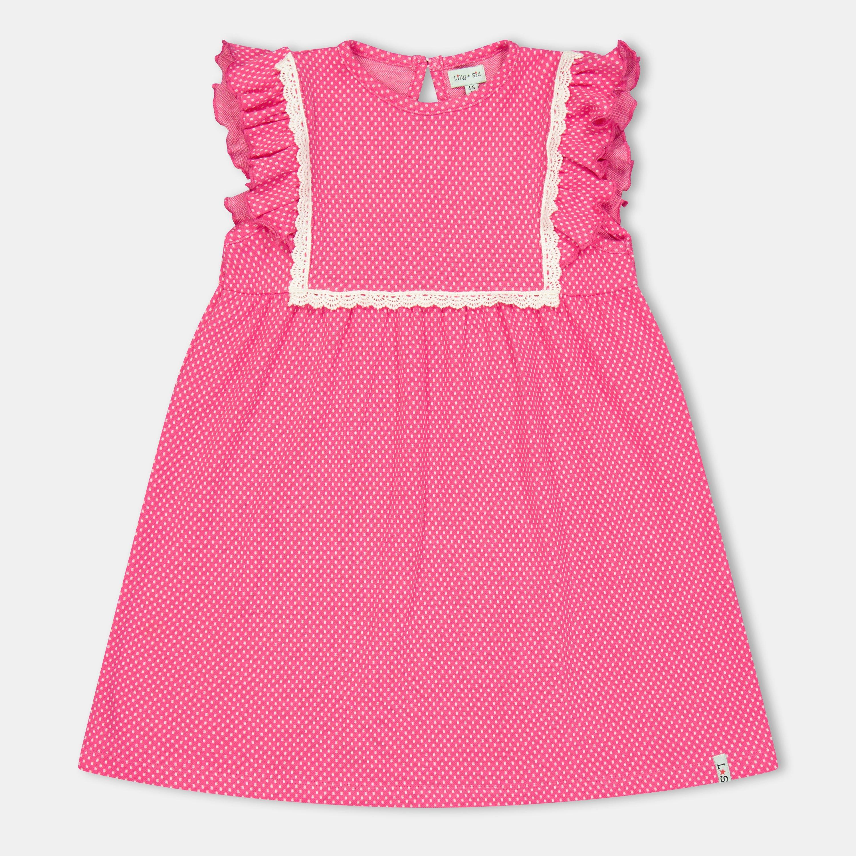 Lilly and Sid Frill Dotty A-Line Dress