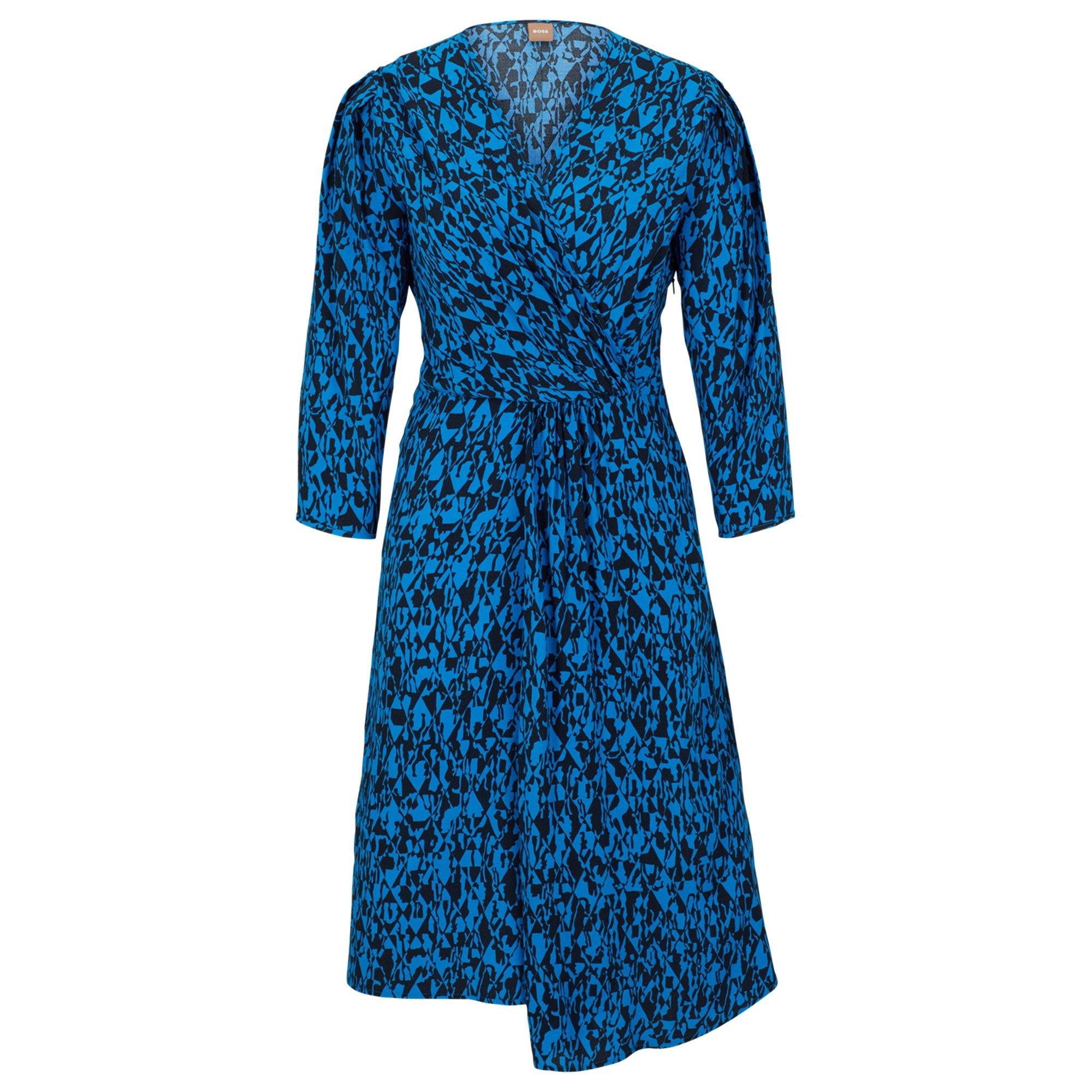 Boss Women's Danottea Dress, Wrap Design, Flared Shape - Open Misc - 10 (M)