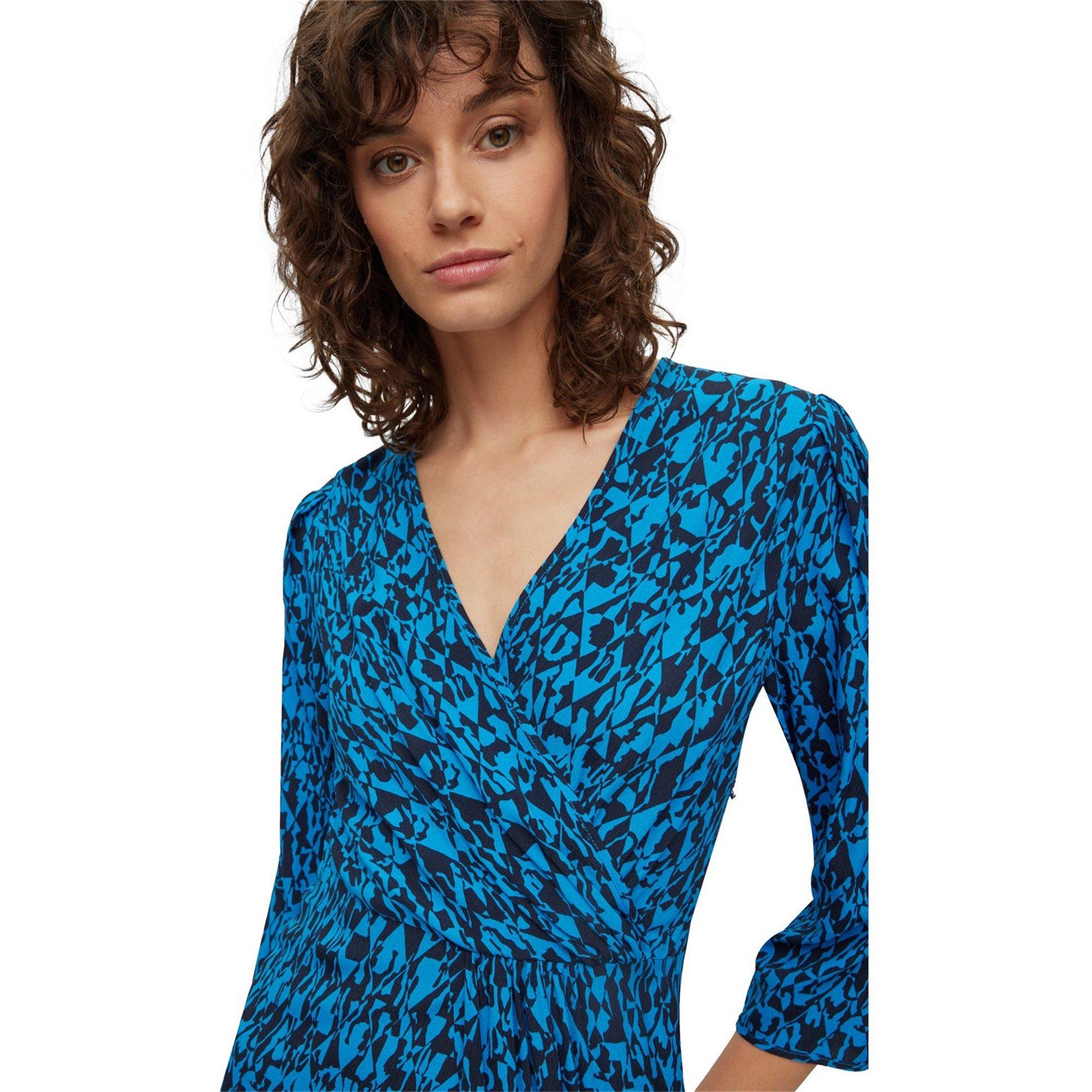 Open Misc - Boss - Women's Danottea Dress, Wrap Design, Flared Shape - 3