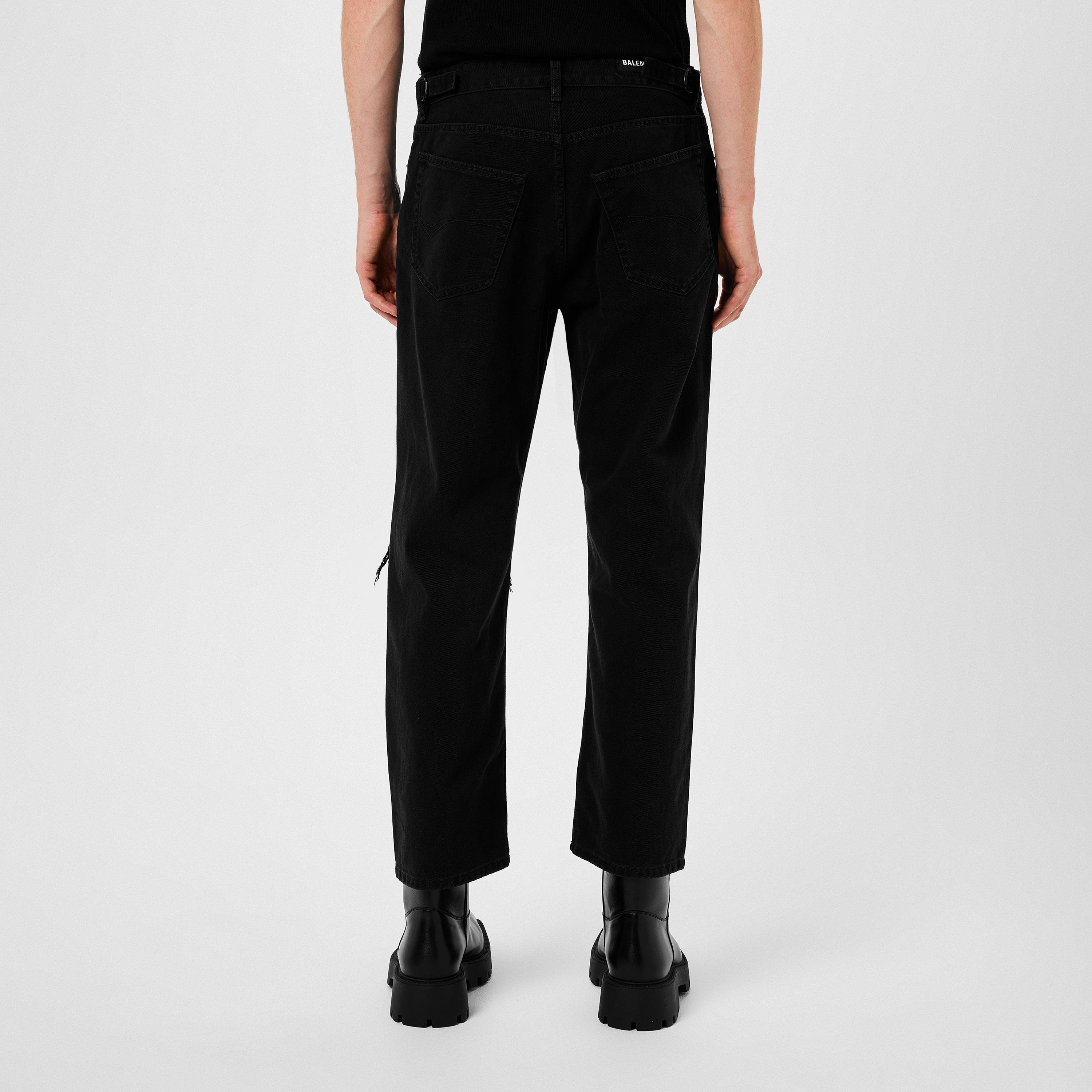 Black - Balenciaga - Loose Fit Buckle Pants - 4