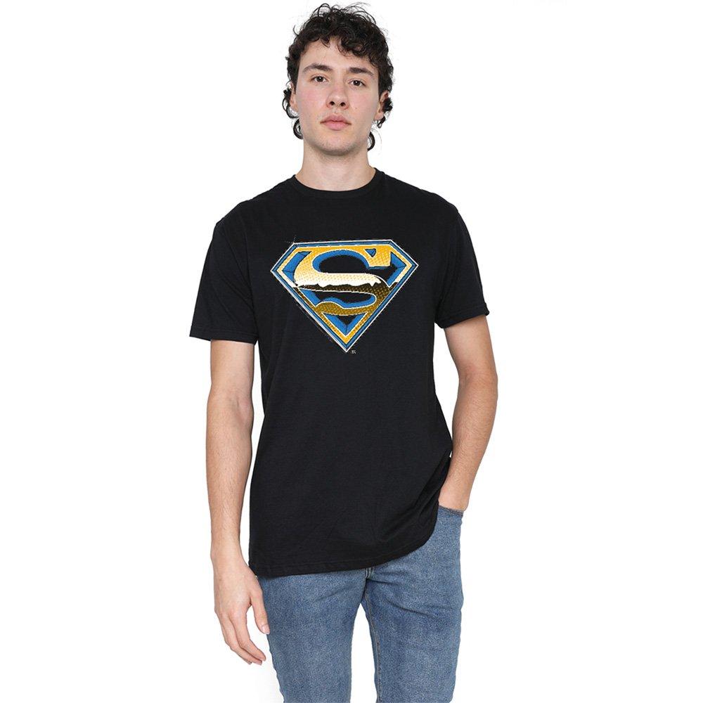 Black - DC Comics - Superman Chrome Logo Cotton T-shirt - 1