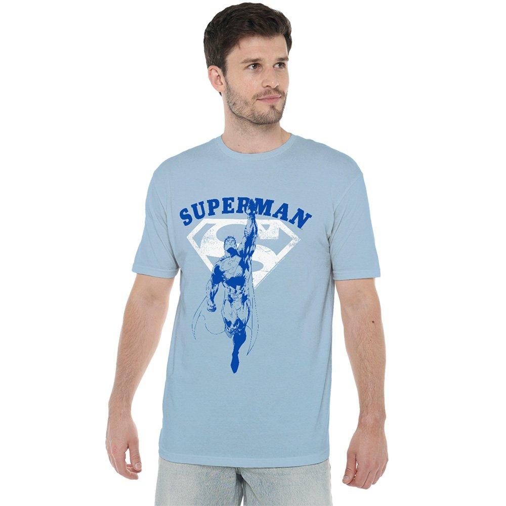 Light Blue - DC Comics - Superman Flying Outline T-Shirt Light Blue - 1