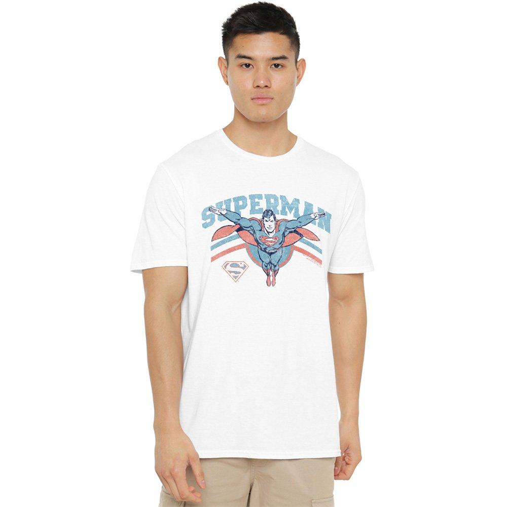 White - DC Comics - Superman Flying Stripes T-Shirt White - 1