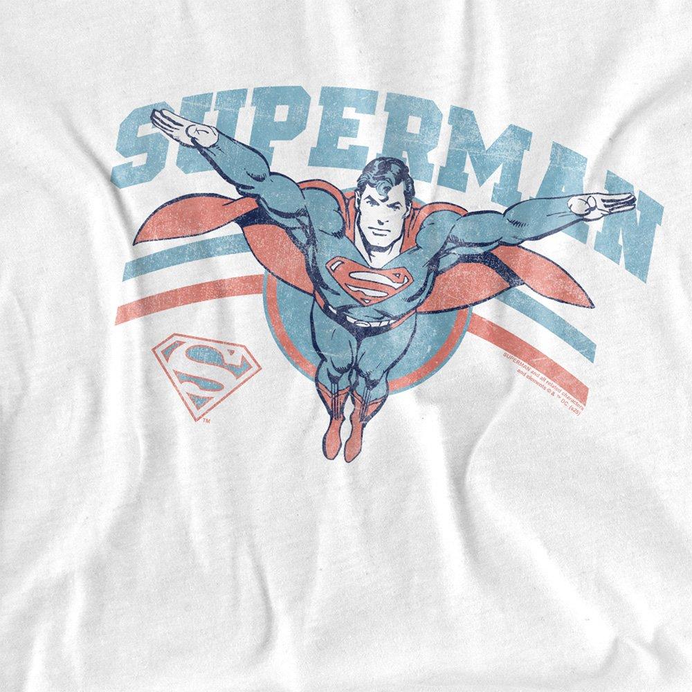 White - DC Comics - Superman Flying Stripes T-Shirt White - 2