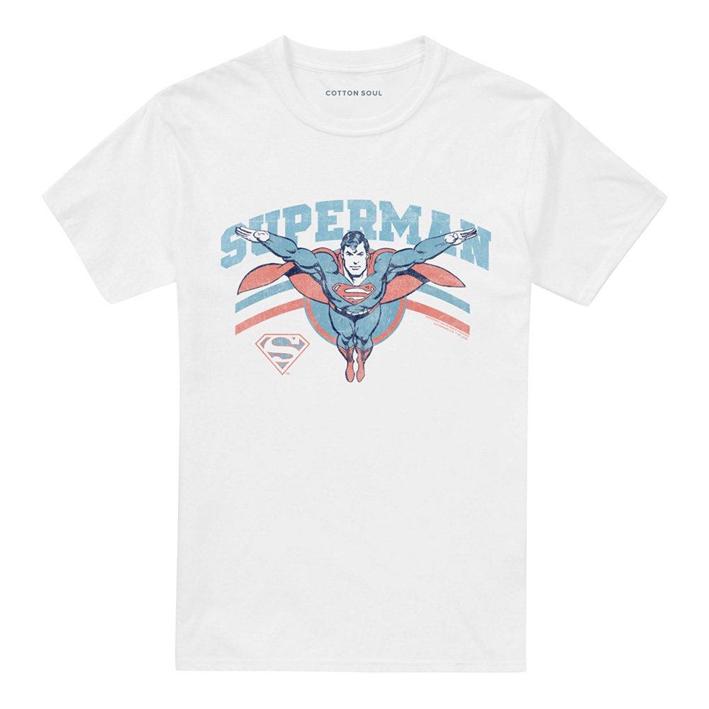 White - DC Comics - Superman Flying Stripes T-Shirt White - 4