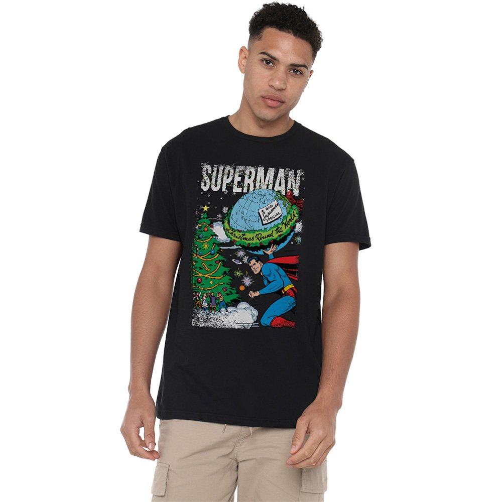 Black - DC Comics - Superman Christmas Around The World T-Shirt Black - 1