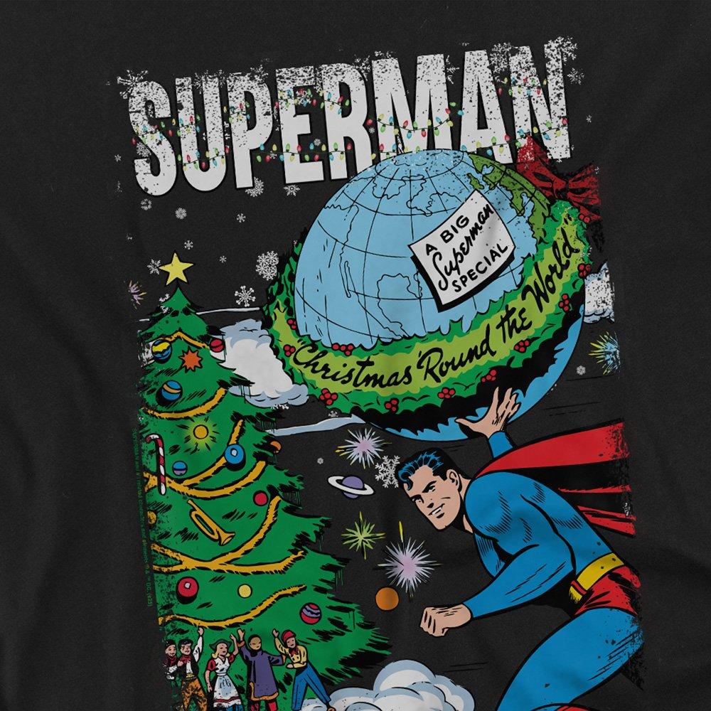 Black - DC Comics - Superman Christmas Around The World T-Shirt Black - 2