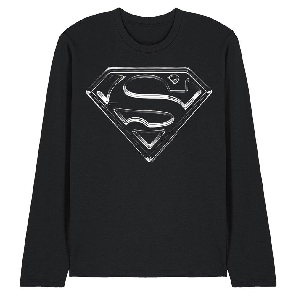 Black - DC Comics - Superman Steel Logo Long Sleeve T-Shirt Black - 1