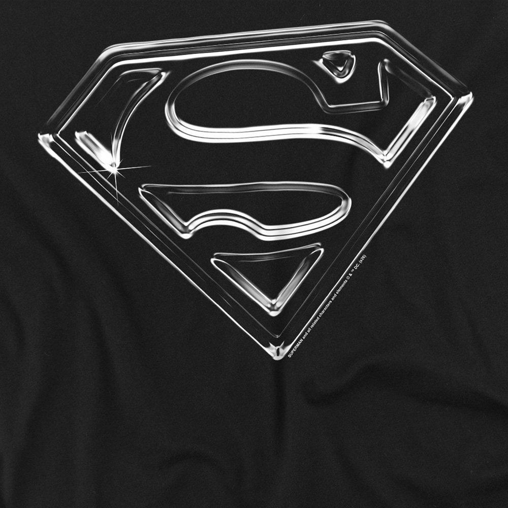 Black - DC Comics - Superman Steel Logo Long Sleeve T-Shirt Black - 2