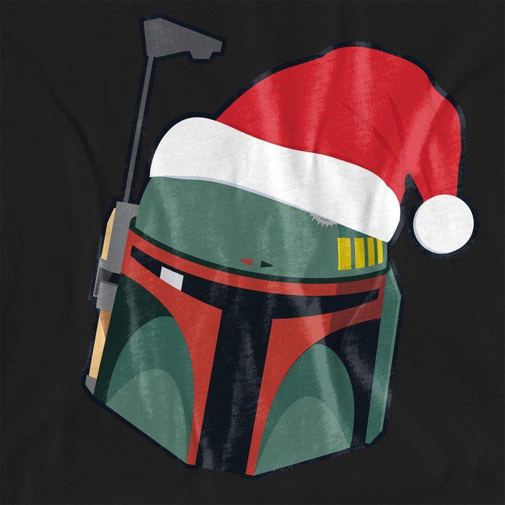 Black - Disney - Star Wars Boba Fett Christmas Santa Hat T-Shirt B - 2