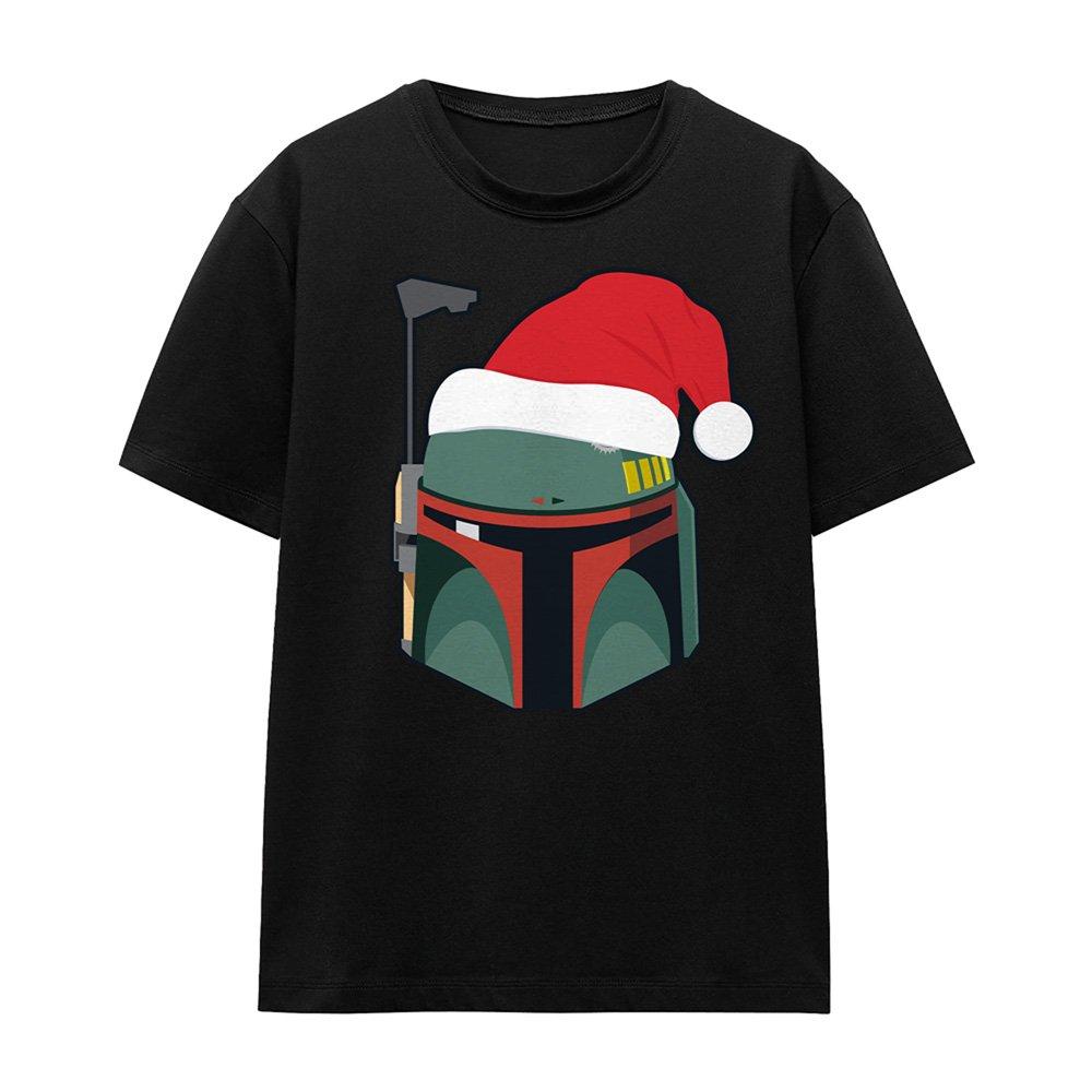Black - Disney - Star Wars Boba Fett Christmas Santa Hat T-Shirt B - 4