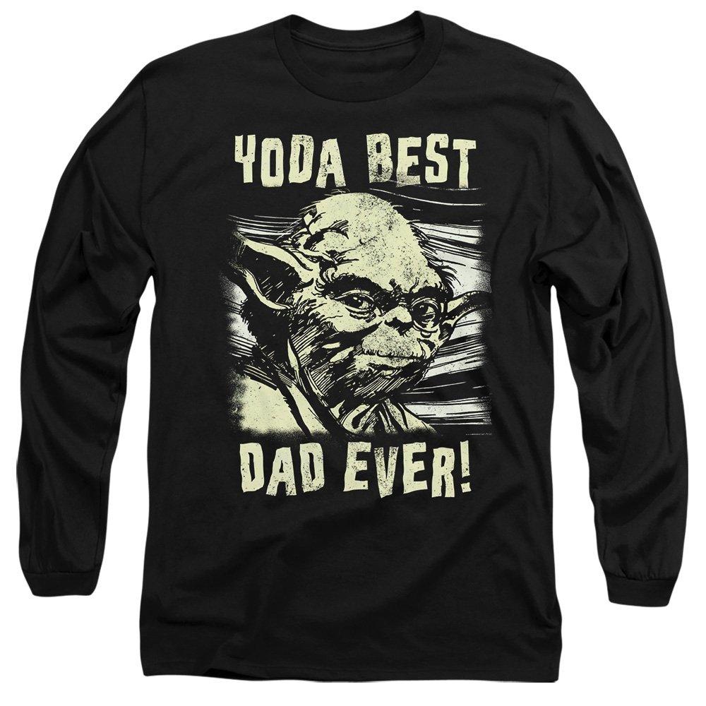 Black - Star Wars - Star Wars Yoda Best Dad Comic Long Sleeve T-Shirt - 1