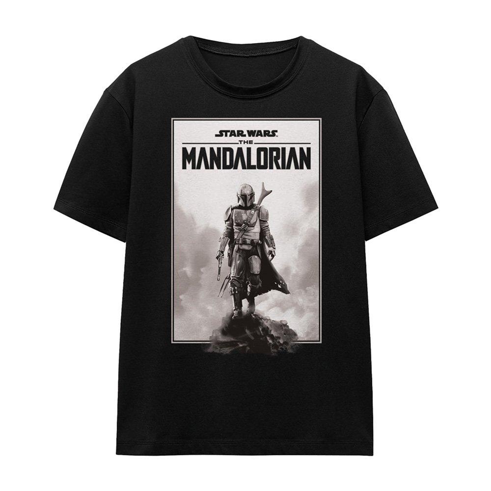 Black - Star Wars - The Mandalorian Desert Poster T-Shirt Black - 4