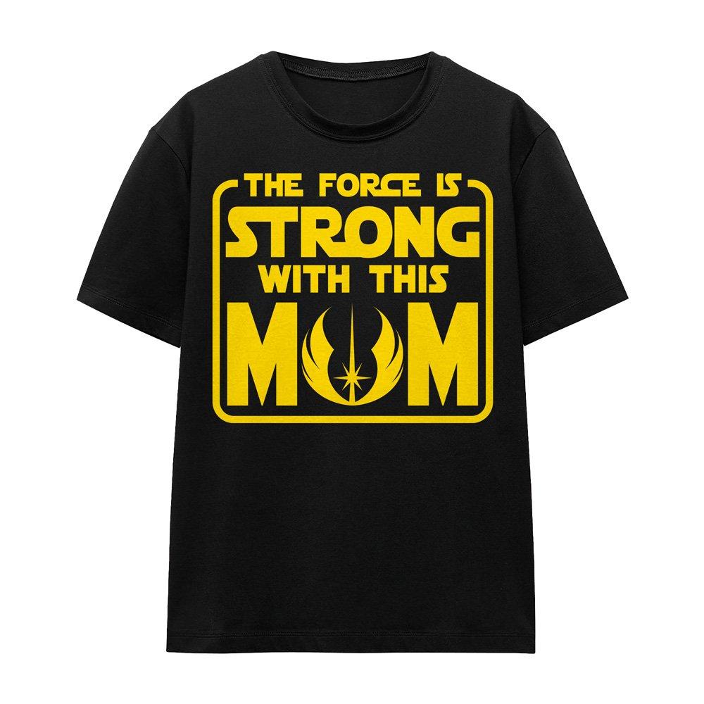 Black - Star Wars - Star Wars Mothers Day Force is Strong with Mom T- - 4