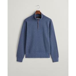 Gant Sacker Rib Half Zip Sweatshirt