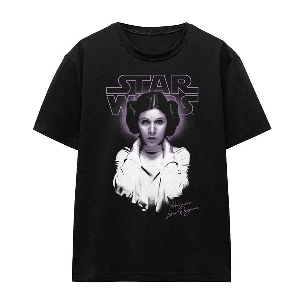 Black - Star Wars - Star Wars Princess Leia Street Portrait T Shirt B - 4