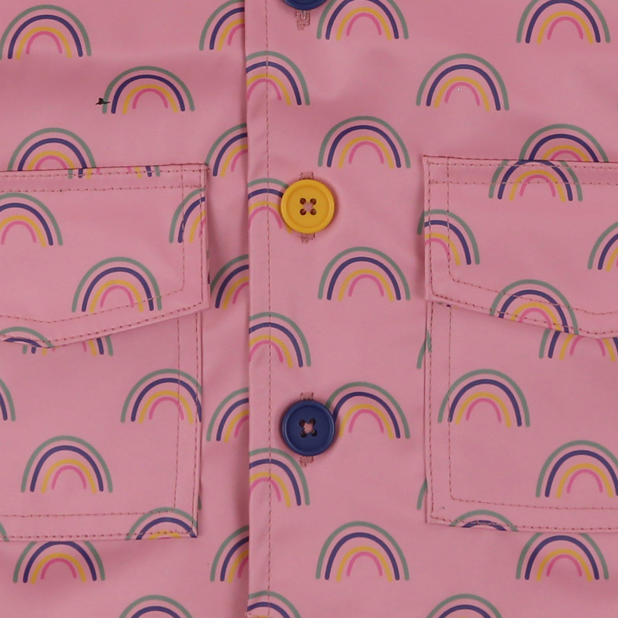Pale Pink - Lilly and Sid - Rainbow Rain Anorak - 3