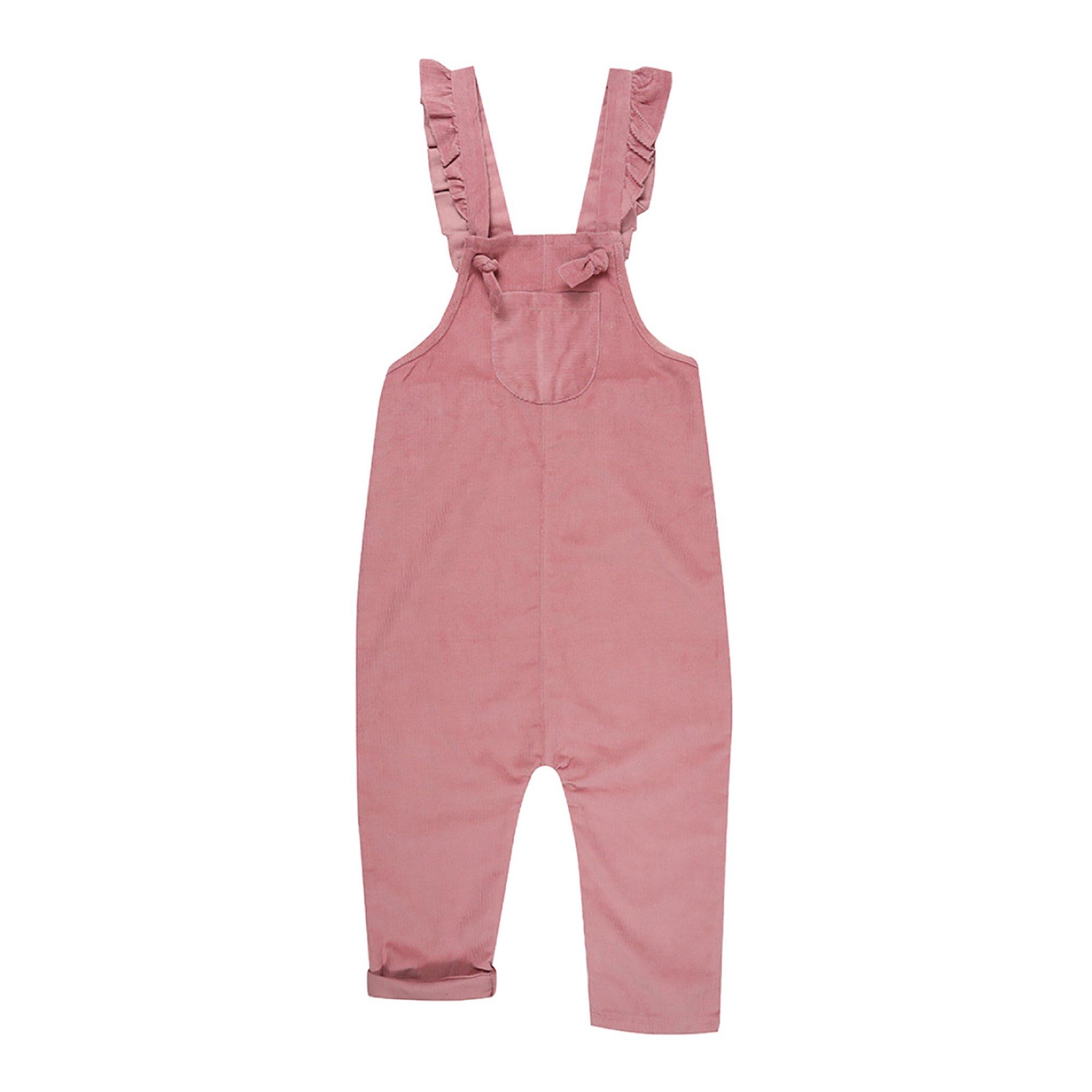 Lilly And Sid  Kids' Corduroy Dungarees - Pink - 4-5 Yrs