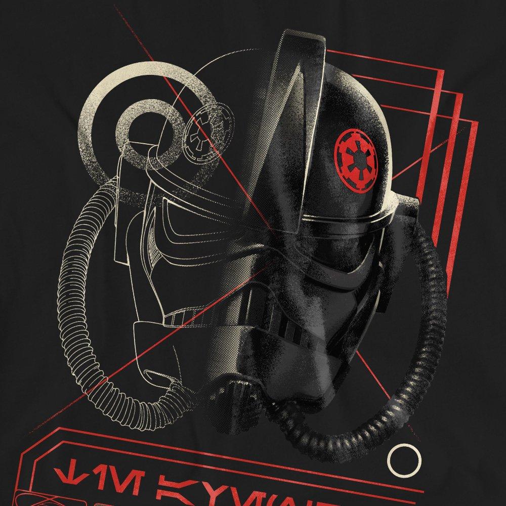 Black - Star Wars - Imperial Fighter Helmet T-Shirt Black - 2