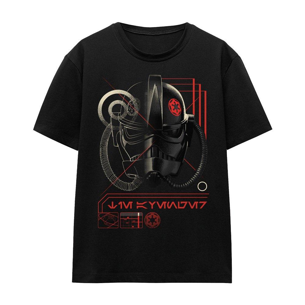 Black - Star Wars - Imperial Fighter Helmet T-Shirt Black - 4