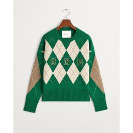 Gant Superfine Argyle Crew Neck Sweater