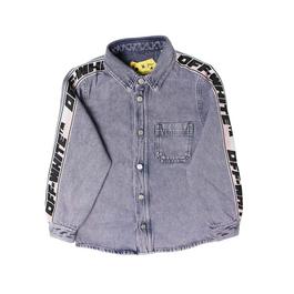 Off White Logo Band Denim Shirt