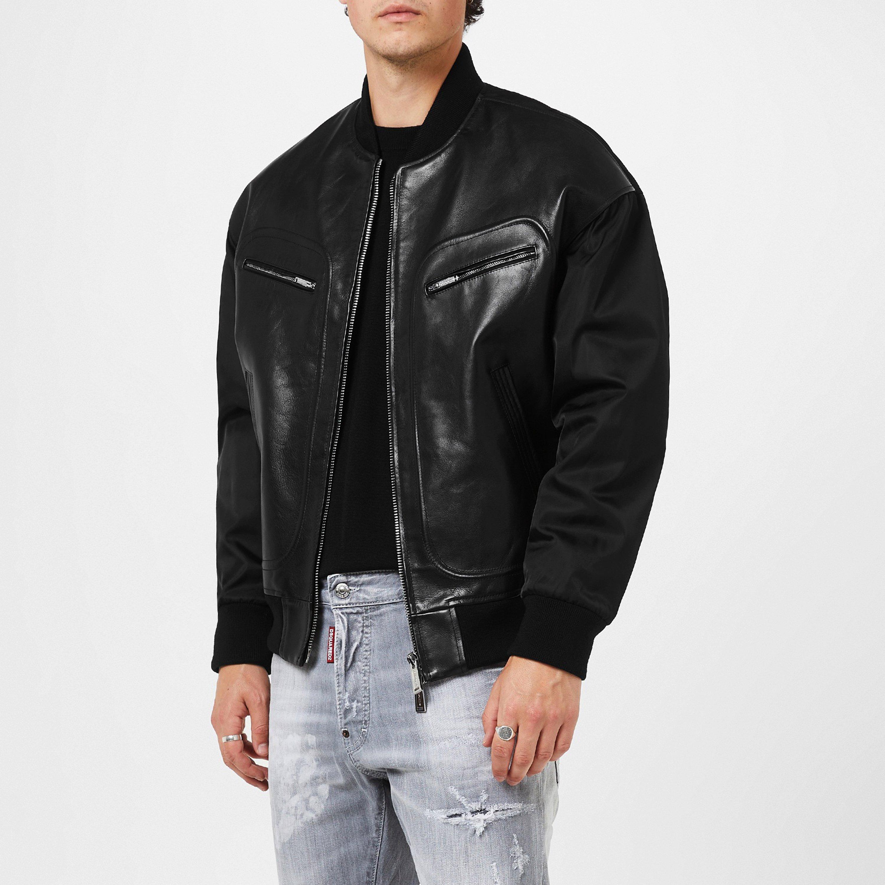 Black - DSquared2 - Western Aviator Jacket - 3
