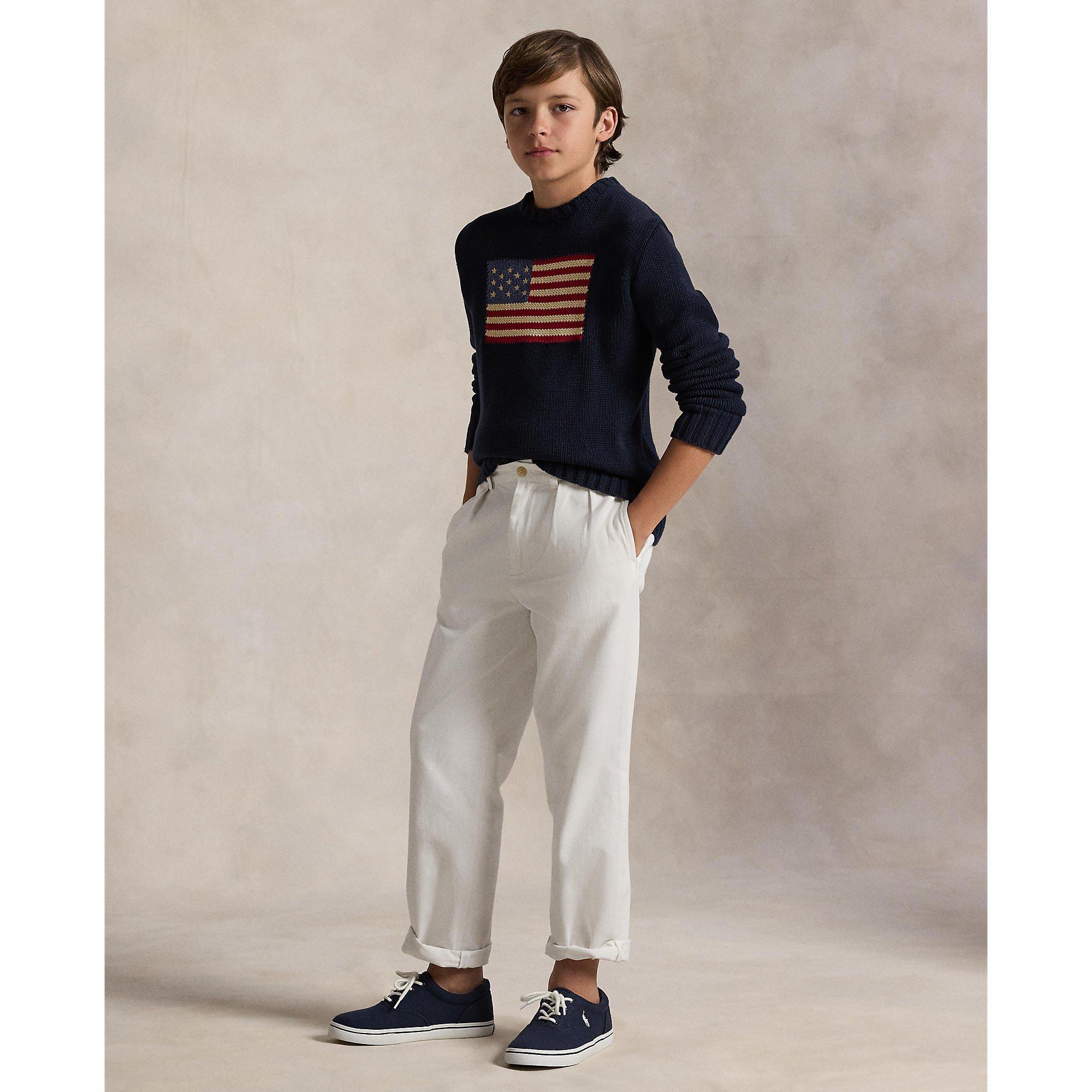 Hunter Navy - Polo Ralph Lauren - Kids' Flag Knitted Crew Neck Jumper - 5