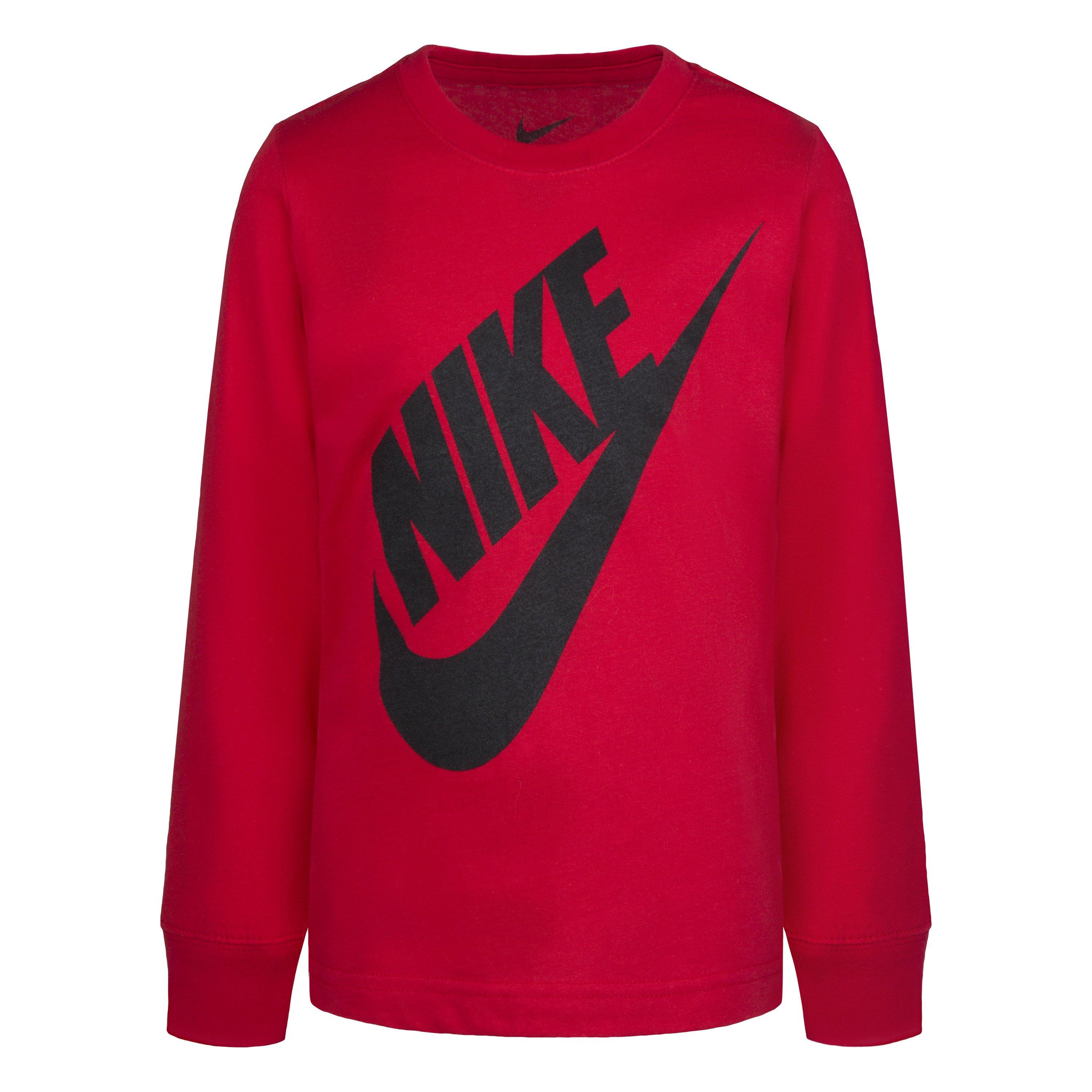 Nike  Kids' Jumbo Futura Long Sleeve T-Shirt - University Red - 6-7 Yrs