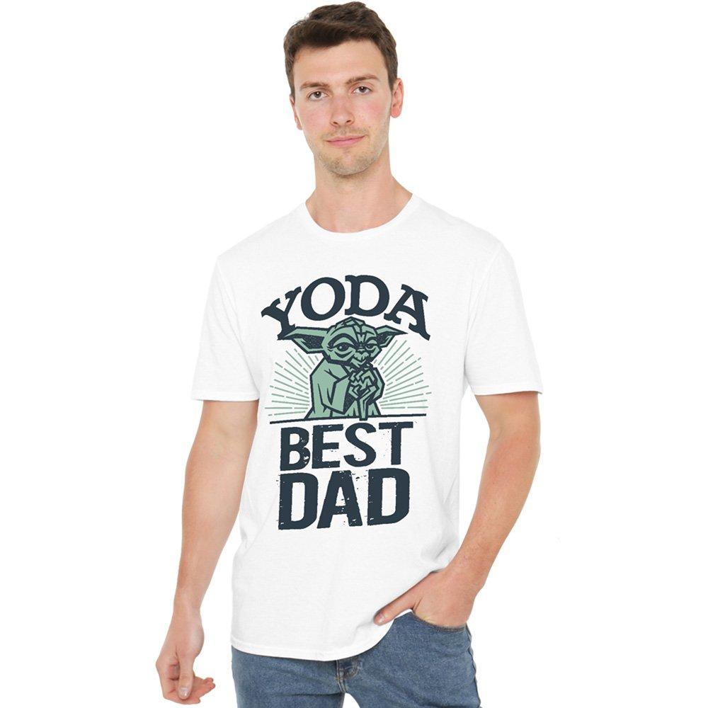 White - Star Wars - Star Wars FatherS Day Yoda Best Dad Mens T-Shirt - 1