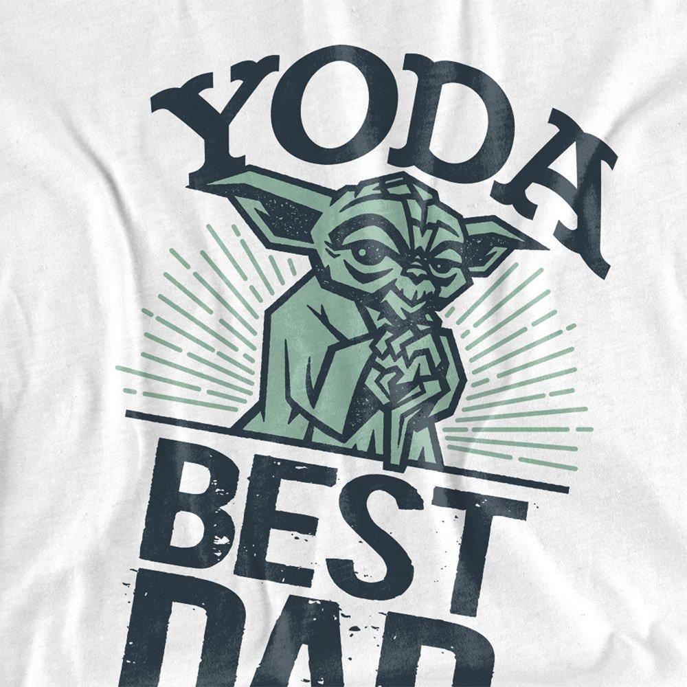 White - Star Wars - Star Wars FatherS Day Yoda Best Dad Mens T-Shirt - 2