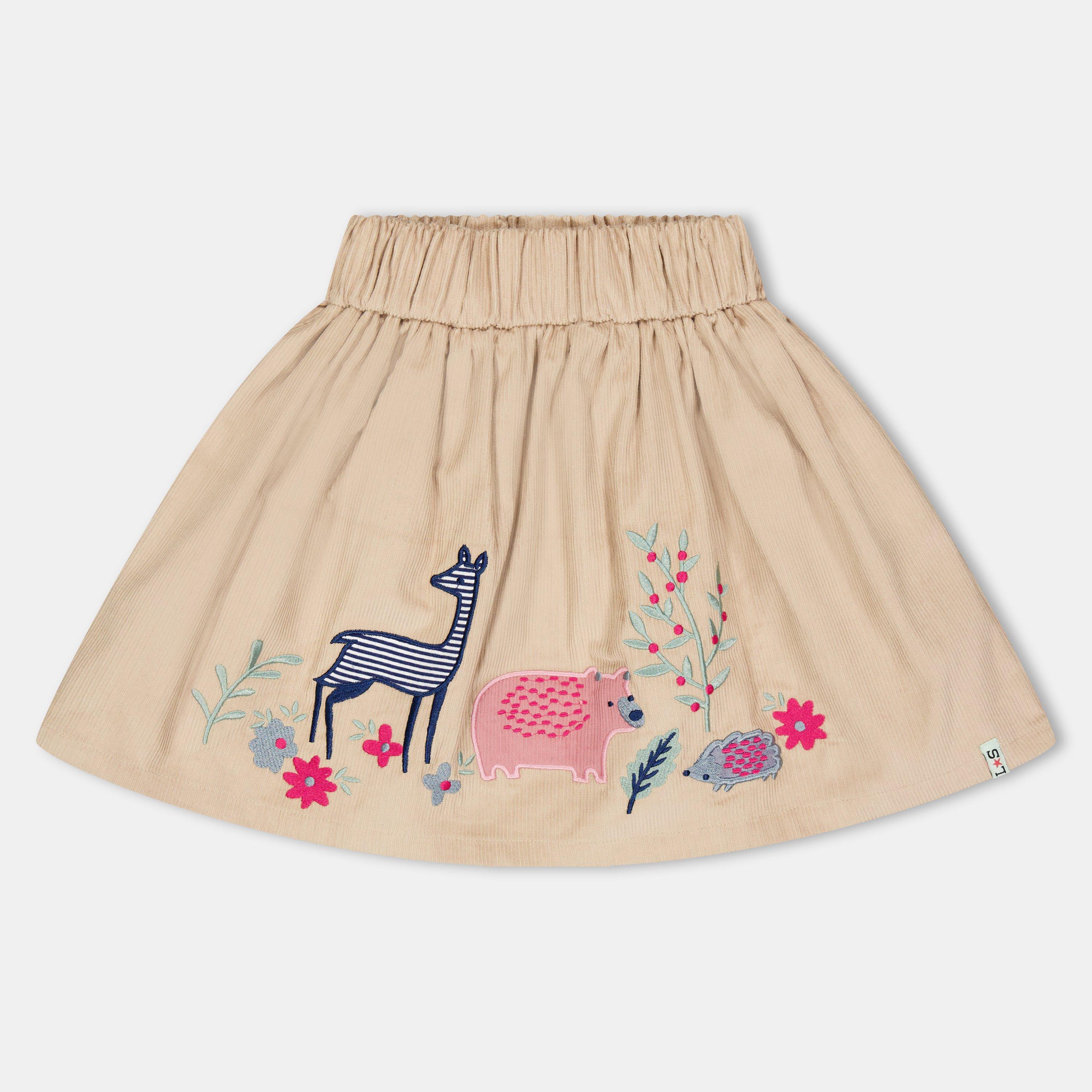 Lilly and Sid & Sid Brown Animal Applique Skirt