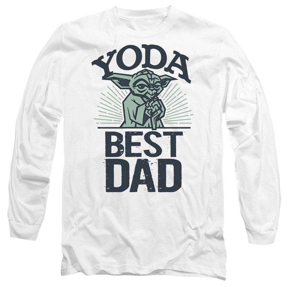 White - Star Wars - Star Wars Fathers Day Yoda Best Dad Long Sleeve T - 1