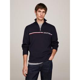 Tommy Hilfiger GLOBAL STRIPE ZIP MOCK