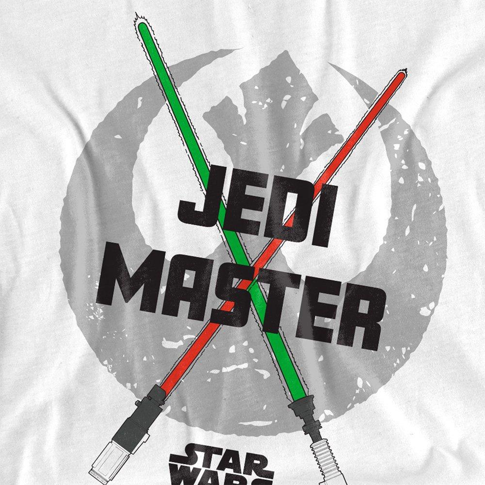 White - Star Wars - Star Wars Lightsaber Jedi Master Dad T-Shirt Whit - 2