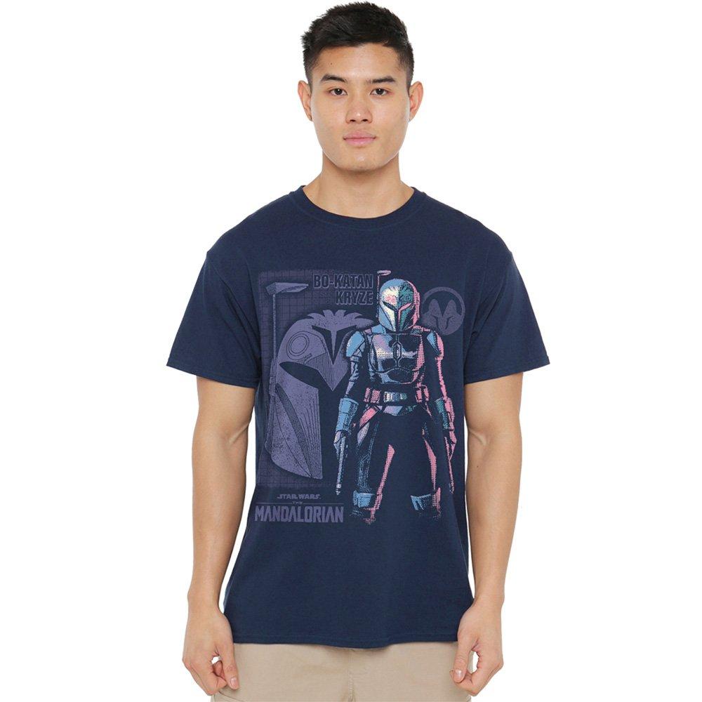 Star Wars Men's The Mandalorian Hero Bokatan Kryze T-Shirt Navy - 4XL
