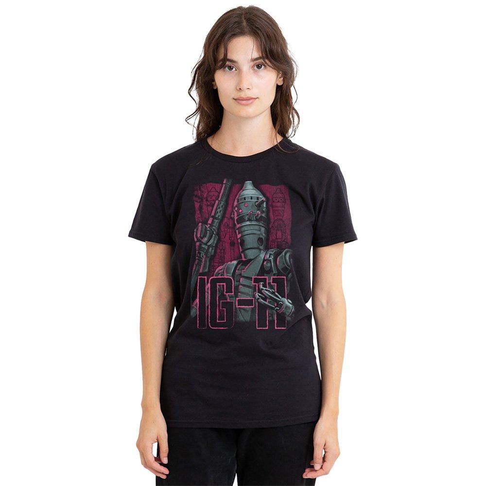 Black - Star Wars - The Mandalorian Bounty Hunter Ig11 T-Shirt Black - 1