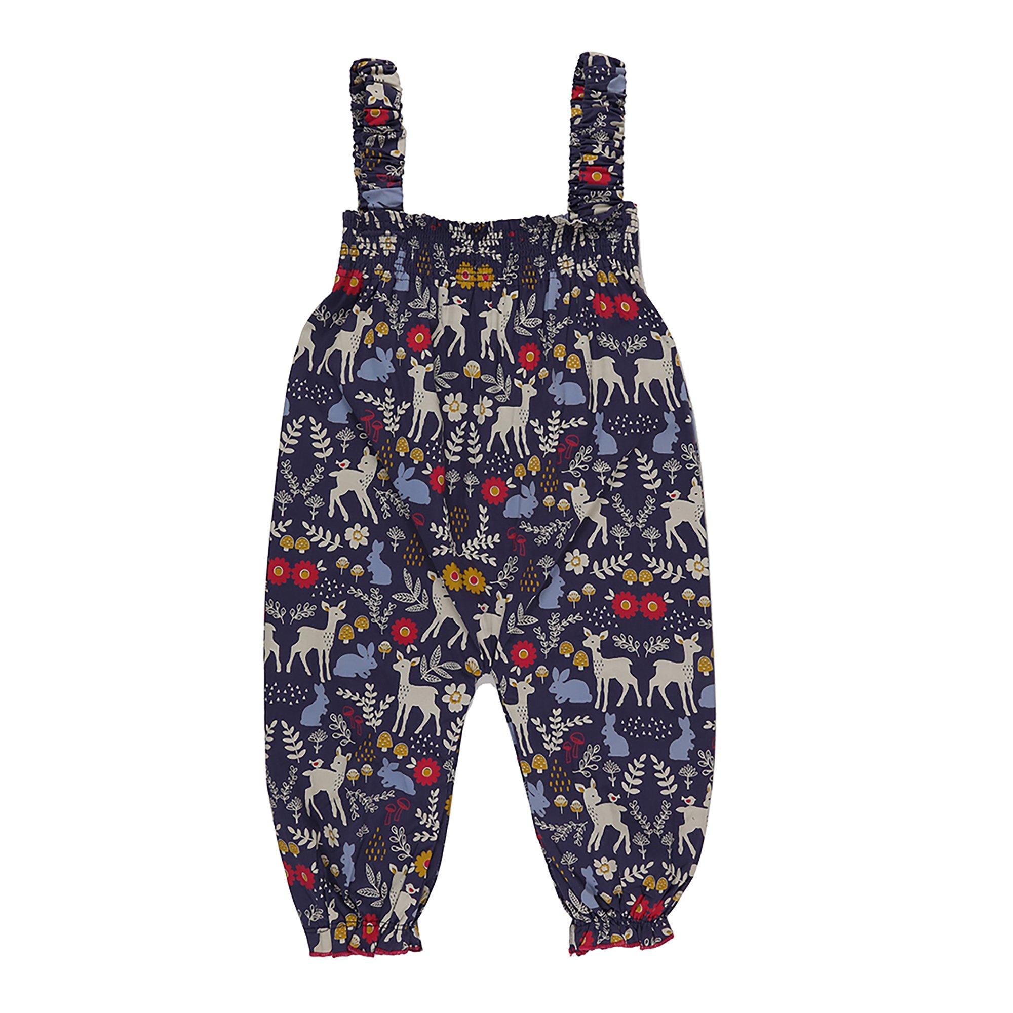 Multi - Lilly and Sid - Animal Woven Dungaree - 2