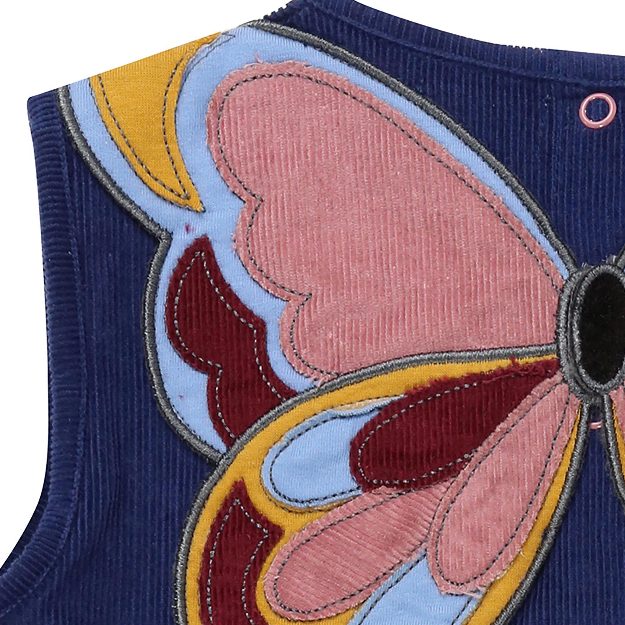 Navy - Lilly and Sid - Cord Butterfly A-Line Dress - 3