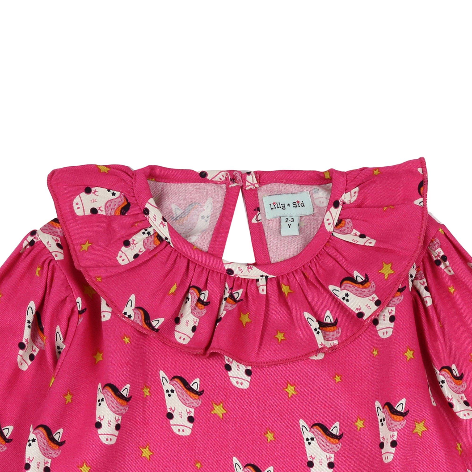 Pink - Lilly and Sid - Horse A Line Dress - 3