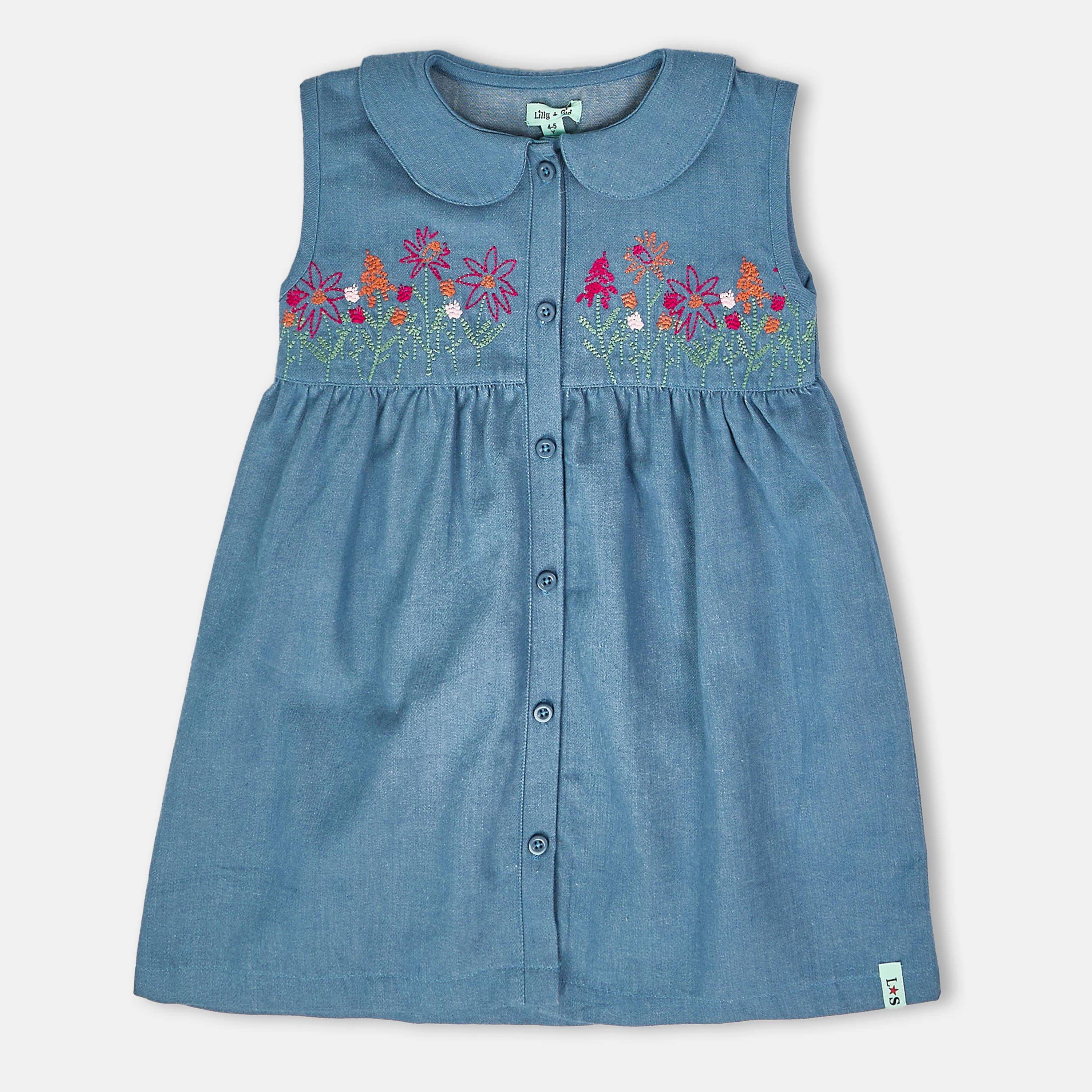 Lilly and Sid Floral Collar A Line Dress