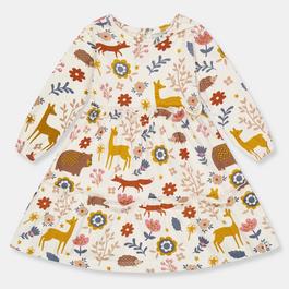 Lilly and Sid Multicoloured Animal Forest Print A-Line Dress