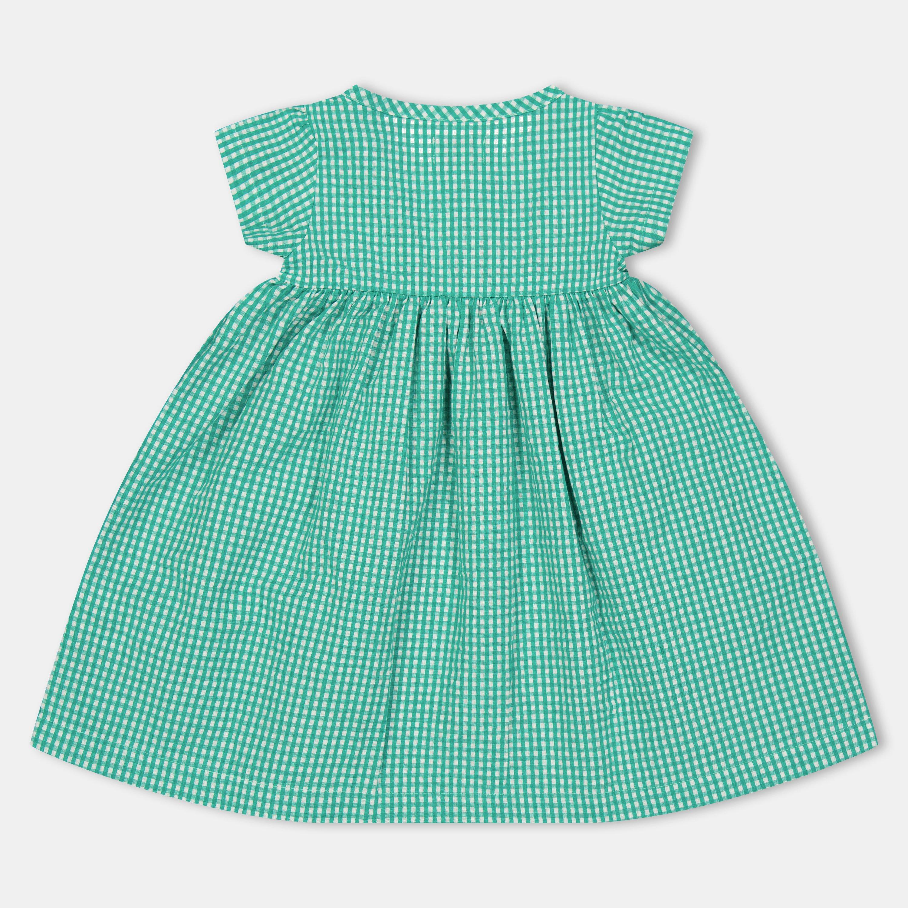 Green - Lilly and Sid - Gingham A-Line Dress - 2