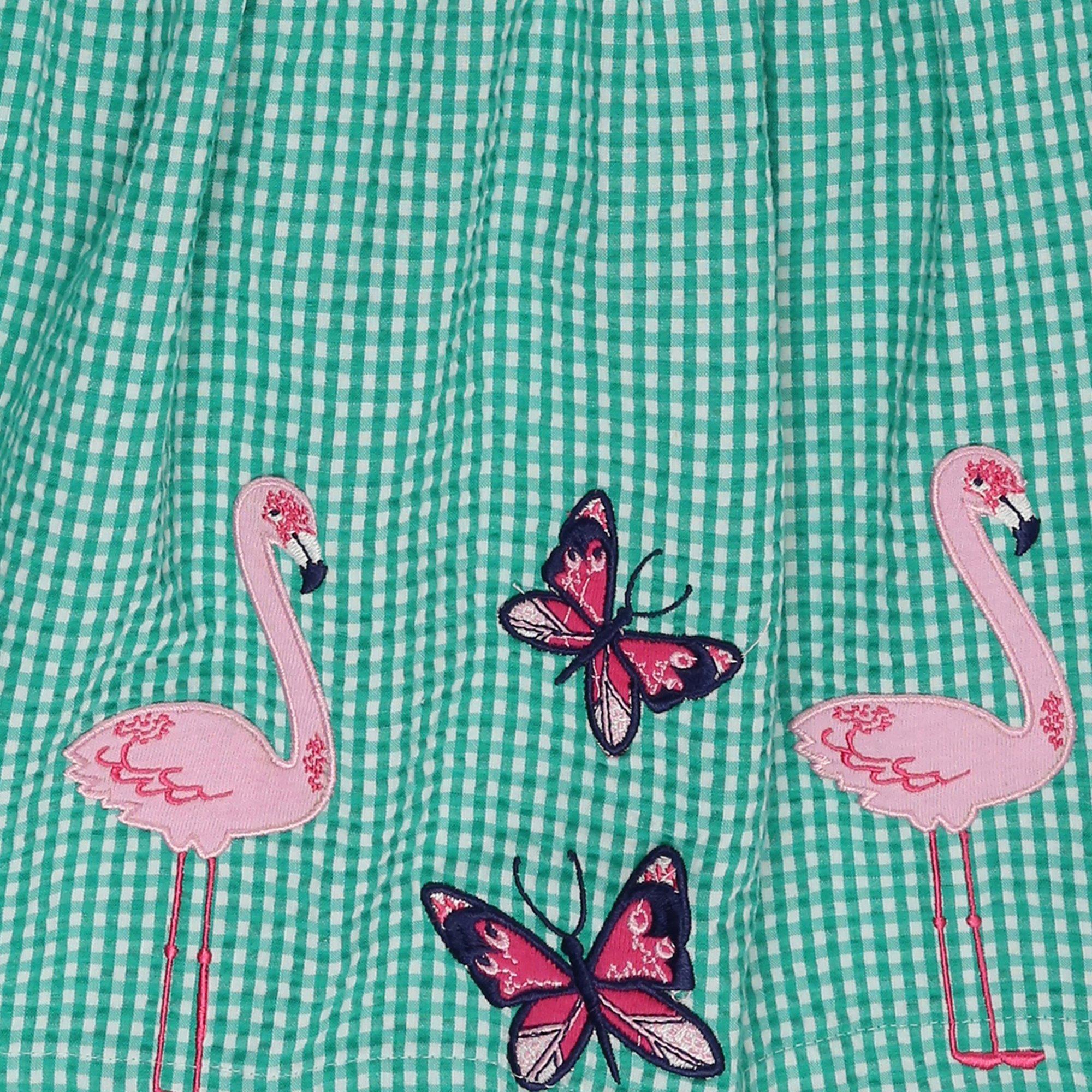Green - Lilly and Sid - Gingham A-Line Dress - 4