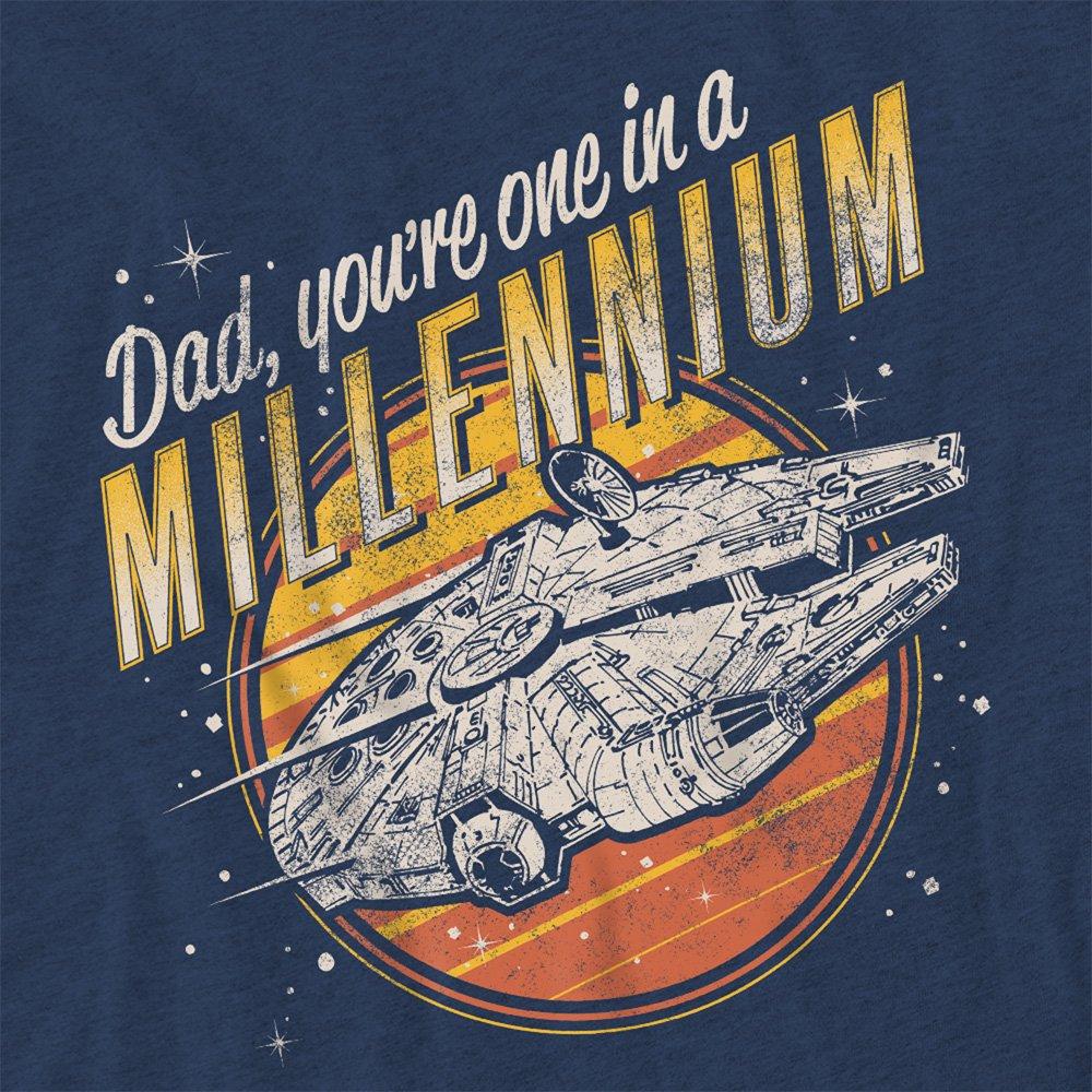 Navy - Star Wars - Star Wars Dad One In A Millennium Vintage T-Shirt - 2
